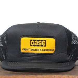 Vintage Groff Tractor & Equipment Case Tractors Farm Equipment Dealer International Harvester Trucker Hat Snapback Baseball Cap Patch
