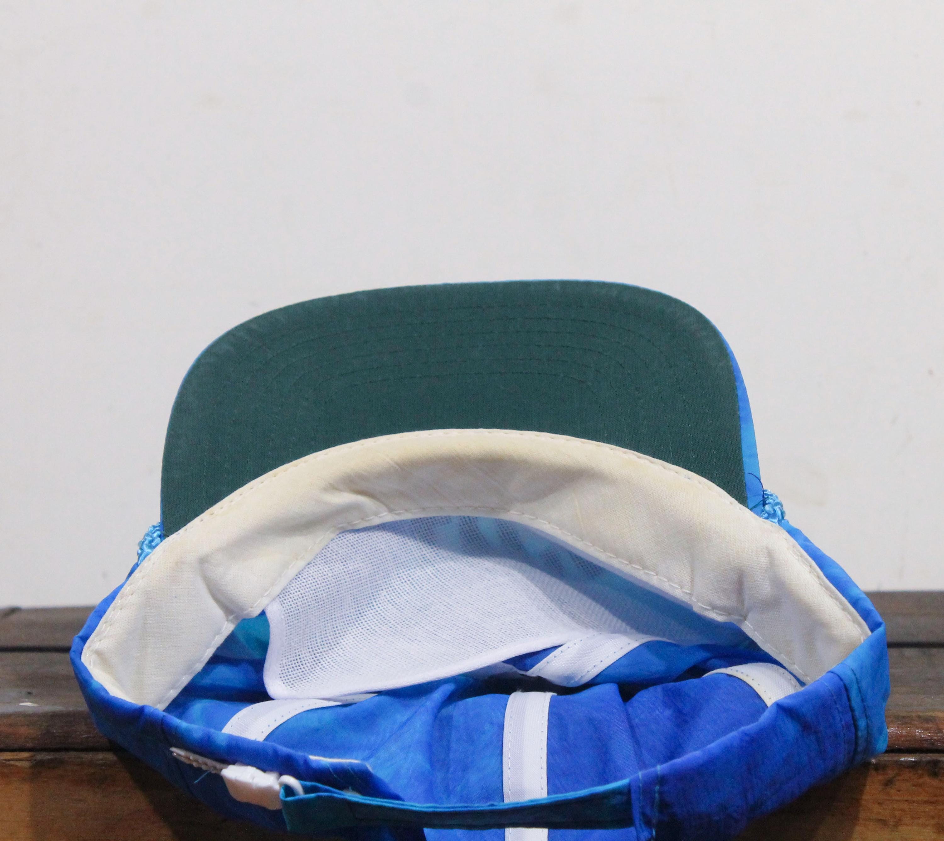 Vintage Blue Acid Wash Tie Dye Trucker Hat Strapback