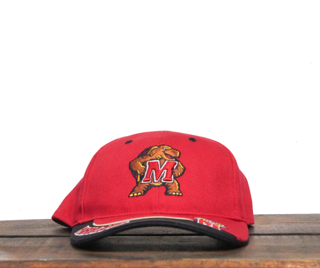 University Of Maryland Terrapins Baseball Hat - Red, Adjustable Cloth Strap, Officially Licensed - View #8