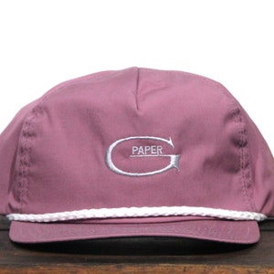 Vintage PH Glatfelter Co G Paper Company Papers Forest Products Mill Logo Pennsylvania Pink Snapback Trucker Hat Berretto da baseball Made In USA