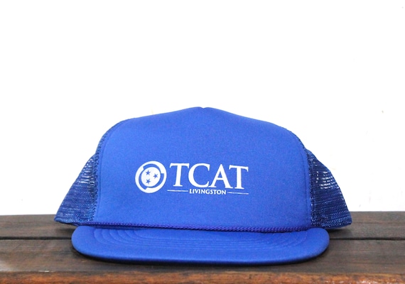 Vintage Trucker Hat Snapback Baseball Cap TCAT Te… - image 1