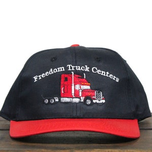 Vintage Trucker Hat Snapback Baseball Cap Freedom Truck Centers Heavy Duty Trucks Dealership 18 Wheeler Big Rig Hauling