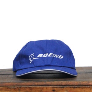 Vintage Boeing Jets Aerospace Company Airplane Plane Pilot Aviation Minimal Logo Strapback Hat Baseball Cap
