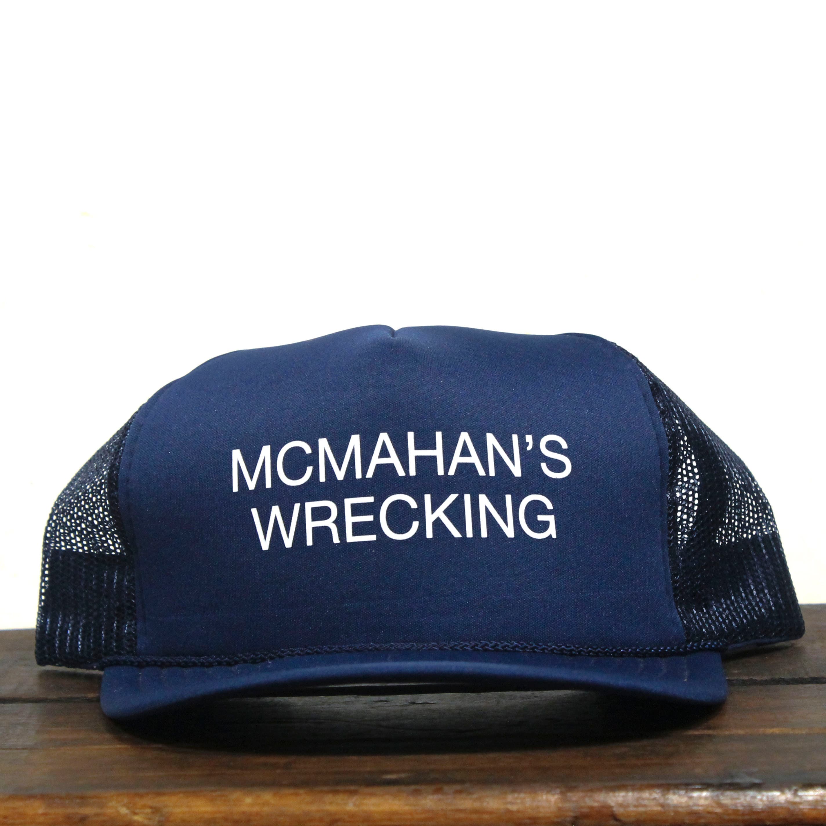 Vintage Trucker Hat Snapback Baseball Cap McMahan's Wrecking Auto Parts Car Truck Salvage Junk Scrap Yard Metal Recycling