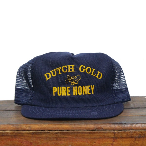 Vintage Trucker Hat Snapback Baseball Cap Dutch Gold Pure Honey Pennsylvania Honeybees Beekeeping Made In USA