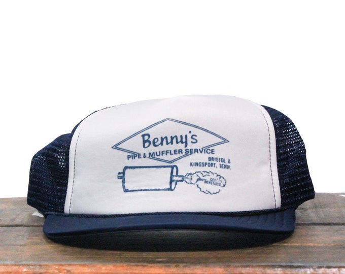Vintage Trucker Hat Snapback Baseball Cap Benny's Pipe & Muffler