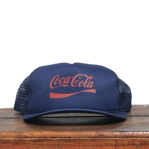 Vintage 80s Coca Cola Coke Classic Soft Drink Logo Soda Pop Snapback Trucker Hat Baseball Cap