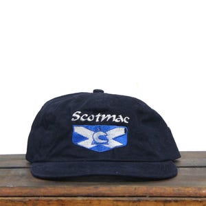 Vintage 90-tals Scotmac skotsk flagga Storbritannien land Europa Skottland ostrukturerad remback-hatt basebollkeps