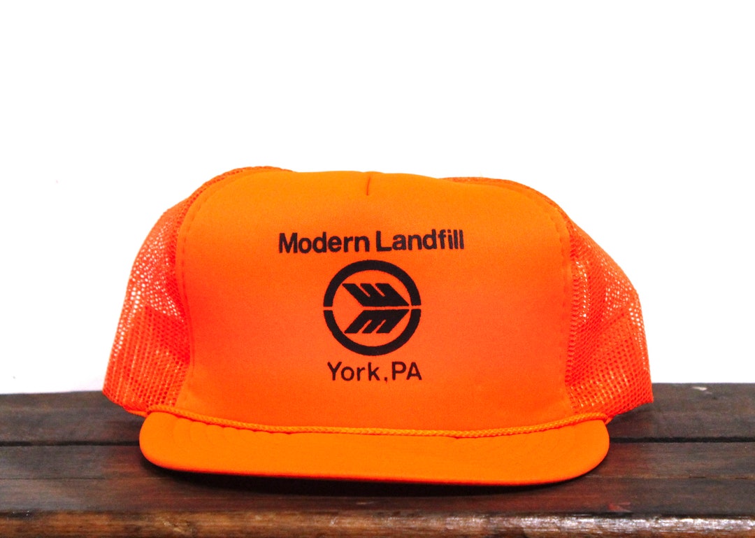 Vintage Blaze Hunter Orange Trucker Hat Snapback Baseball Cap Waste