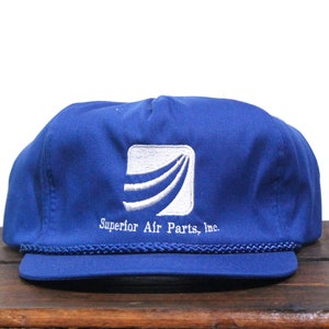 Vintage Trucker Hat Strapback Baseball Cap Superior Air Parts Aviation Products Airplane Engines Repair Components Mechanic