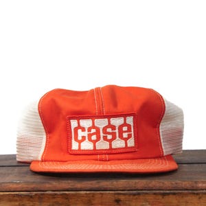Vintage Case IH International Harvester Tractors Farm Equipment Implements Full Mesh K Brand Trucker Hat Snapback Baseball Cap Made In USA