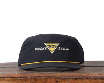 Gorra de béisbol estilo camionero con cierre trasero Penske ESP (Programa de Seguridad de 1 año), alquiler de equipos, motores diésel, construcción, fabricada en EE. UU.
