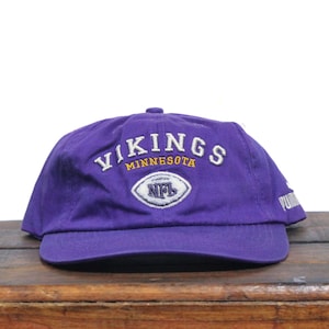 Vintage 90s Minnesota Vikings Football NFL Puma Unstructured Strapback Dad Hat Baseball Cap