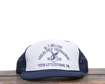 Vintage Snapback Trucker Hat Baseball Cap 1995 Al T Williams Golf Tournament FOE 2225 Fraternal Order Of Eagles Club Littlestown PA