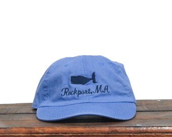 Vintage 90s POLO SPORT Ralph Lauren Navy Cotton Strapback Hat