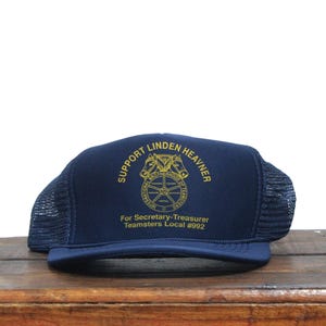 Vintage années 80 Teamsters Syndicat local 992 Élection Têtes de cheval Politique Lobbying Camionnage Solidarité Trucker Hat Casquette de baseball snapback