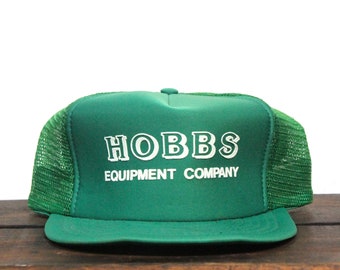 Vintage Trucker Hut Snapback Baseball Cap Hobbs Equipment Company Farm Implement