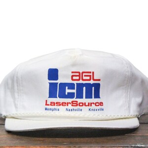 Vintage AGL ICM LaserSource Construction Lasers Sight Cutting Tools Trucker Hat Snapback Baseball Cap