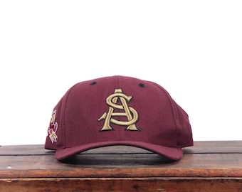 Vintage Y2K ASU Arizona Sun Devils State College University Top Of The World Strapback Hat Baseball Cap