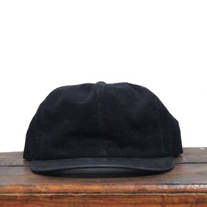 Vintage 80s Blank Black Corduroy Made in USA K Brand Products