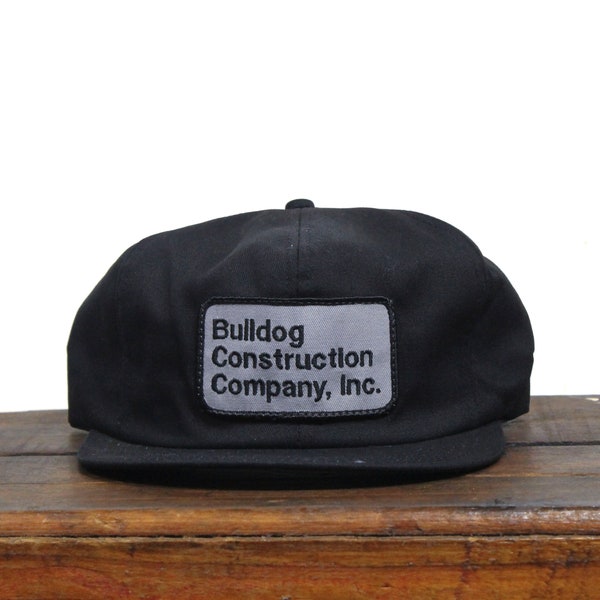 Vintage Trucker Hat Snapback Baseball Cap Bulldog Construction Company Contractor K Brand Products Patch Made In USA