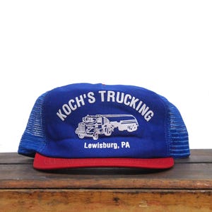 Vintage Trucker Hat Snapback Baseballmütze Koch&#39;s Trucking Tanker Truck schleppender Güterverkehr Louisburg PA Pennsylvania Made in USA