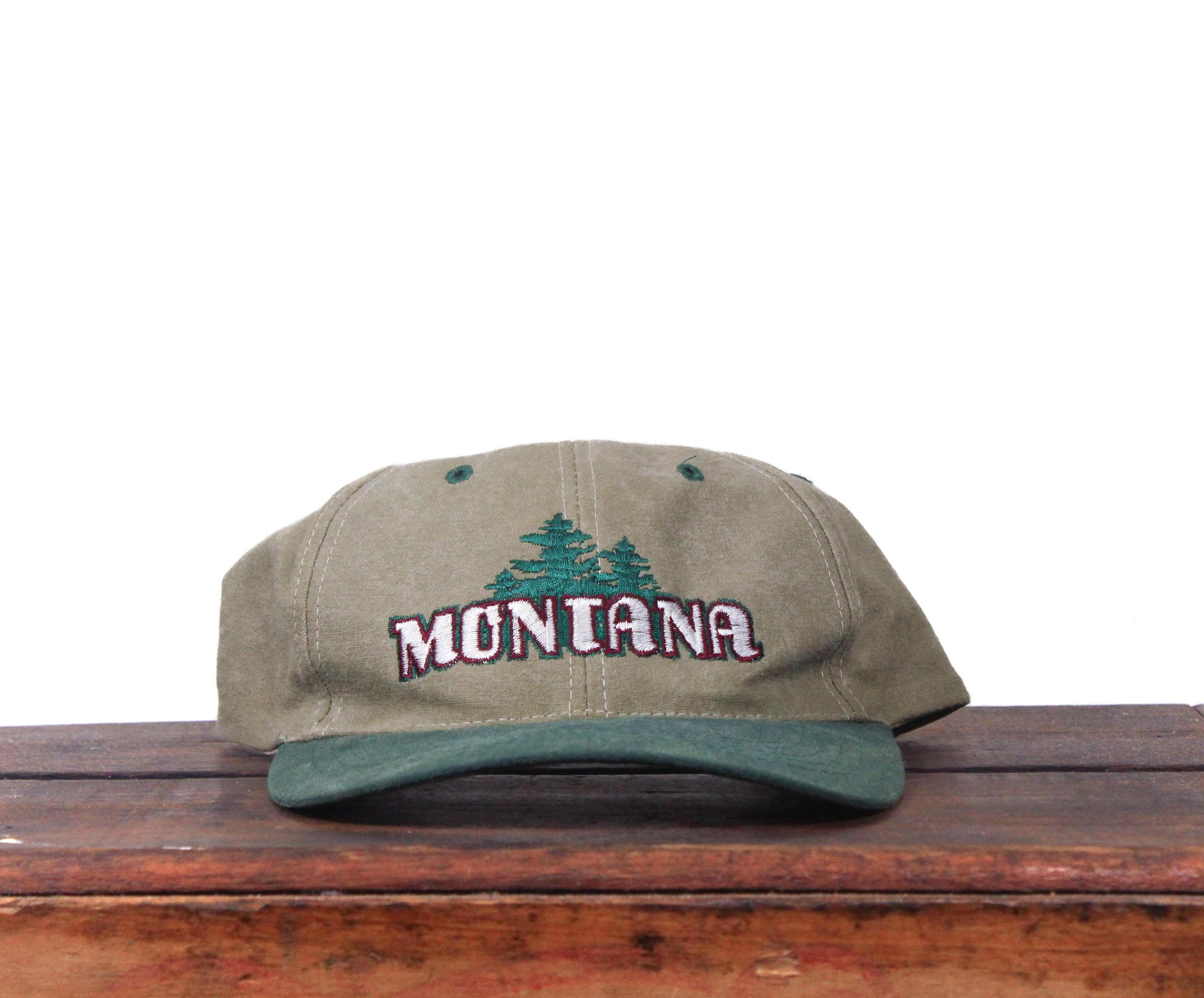 90s Maroon Vintage Montana Graphic Trucker Style Cap Hat Size One Size Montana Hat Vintage Trucker - Etsy main image 3