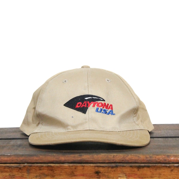 Vintage 90s Strapback Hat Baseball Cap Daytona USA Speedway Winston Cup Racing Race Series Nascar