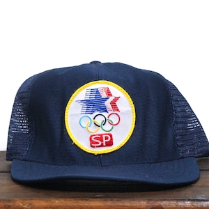 Vintage Southern Pacific Lines 1984 Juegos Olímpicos de Verano de Los Ángeles Tren de carga Ferrocarril Camionero Sombrero Snapback Gorra de béisbol Parche