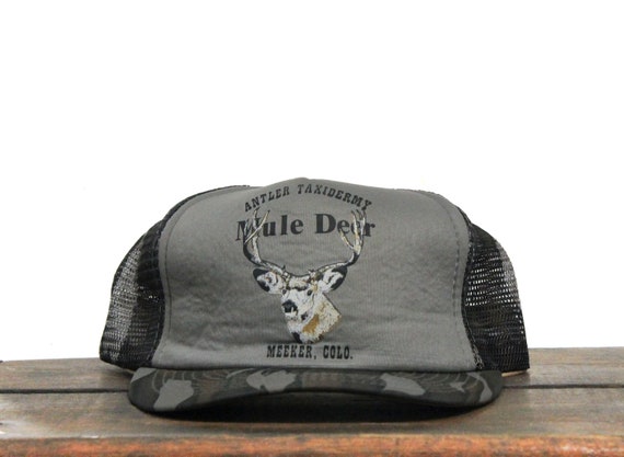 Realtree Fishing Hat Trucker Baseball Cap Silver Metallic Mesh Deer Antler  Hooks