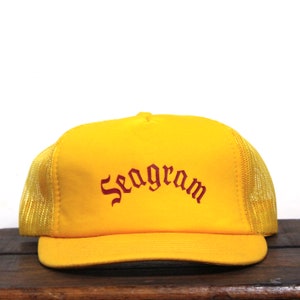 Vintage Seagrams Gin Whiskey Liquor Alcohol Party Cocktail Trucker Hat Snapback Baseball Cap