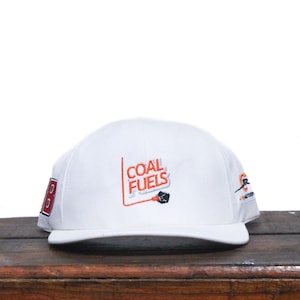 Vintage Trucker Hat Strapback Baseball Cap Coal Fuels Americas Power Mine Mining Extraction Ore Minerals Heat Energy