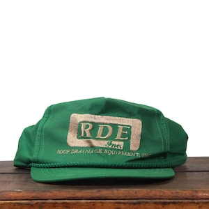 Vintage Trucker Hat Snapback Baseball Cap RDE Inc Roof Drainage Equipment Gutter Roofing