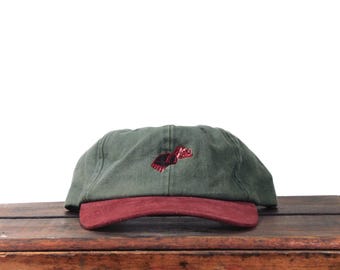 Vintage 90er Jahre Washed Out Minimal Bagger Schwere Maschinen Baumaschinen Unstrukturierte Strapback Hut Baseballkappe