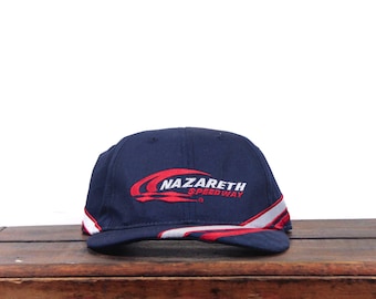 Vintage 90s Nazareth Speedway Defunct Pennsylvania Racetrack Strapback Hat Baseball Cap