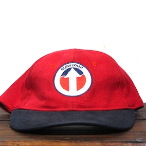 Vintage 90s Simply Survivair Gas Masks Respirators Strapback Hat Baseball Cap