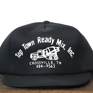 Vintage Top Town Ready Mix Cement Truck Mixer Building Materials Concrete Crossville TN Tennessee Snapback Trucker Hat Baseball Cap