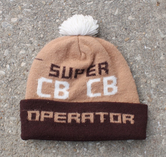 Vintage Super CB Operator Ham Radio Trucker Cuff Beanie Knit  display picture 3