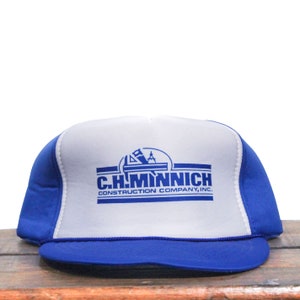 Vintage Trucker Hat Snapback Baseball Cap CH Minnich Construction Company Builders
