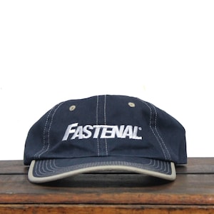 Vintage Fastenal Hardware Industrial Supplies Fastening Systems Screws Bolts Maintenance Unstructured Strapback Hat Baseball Cap