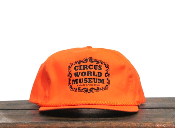 Vintage Neon Blaze Orange Circus World Museum Bar… - image 1