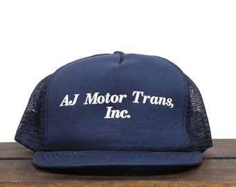 Gorra de camionero desgastada vintage Gorra de béisbol Snapback AJ Motor Trans Transit Trucking Transport Corp Transportistas de transporte pesado Líneas de carga