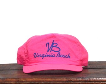 Vintage neonroze Virginia Beach snapback-truckerhoed