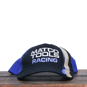 Vintage 90s Matco Tools Racing Auto Mechanic Car Garage Nascar Strapback Hat Baseball Cap