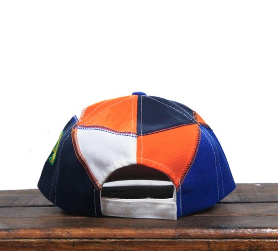 Vintage 90s Patchwork Strapback Hat Baseball Cap … - image 2