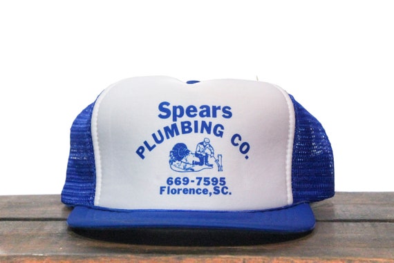 Vintage Trucker Hat Snapback Baseball Cap Spears Plumbing