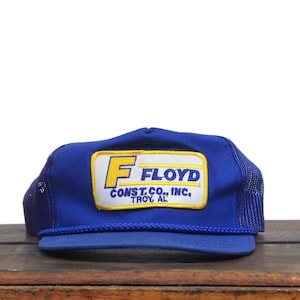 Gorra de béisbol estilo camionero con excavadora y bulldozer de Floyd Construction Co. Inc., con parche de Alabama, Troy, Alabama.