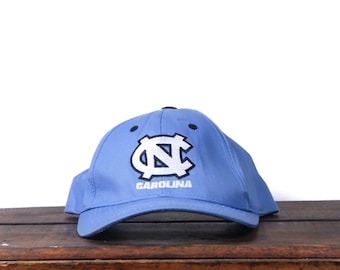 Vintage Y2K UNC University Of North Carolina Tar Heels NCAA College Sports Strapback Hat Baseball Cap