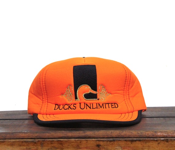Vintage Blaze Orange DU Ducks Unlimited Waterfowl Mallard Bird