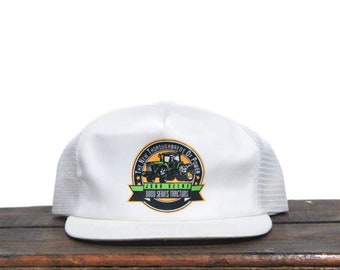 Vintage John Deere 8000 Series Tractors Farm Equipment Implements Machinery Thorobreds Of Power Trucker Hat Snapback Baseball Cap USA Made